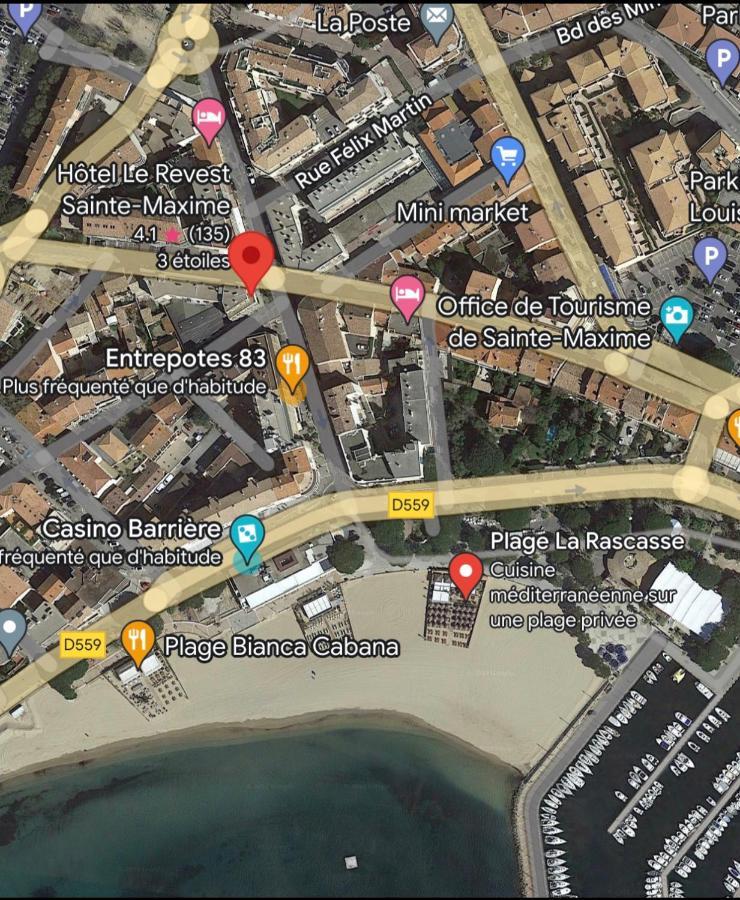 Centre Ville Sainte Maxime 100M Plage Et Commerce A Pied Exterior photo